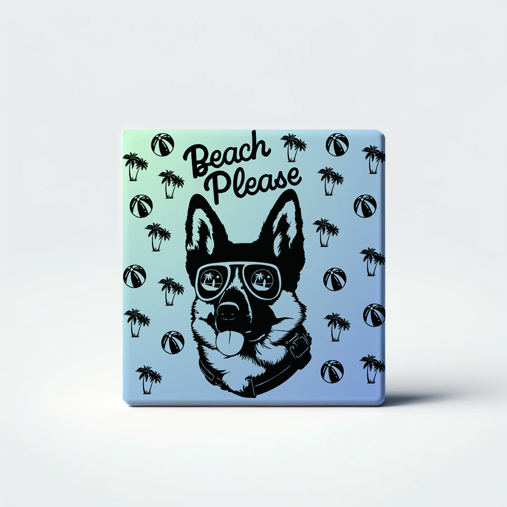 Beach Please GSD Magnet